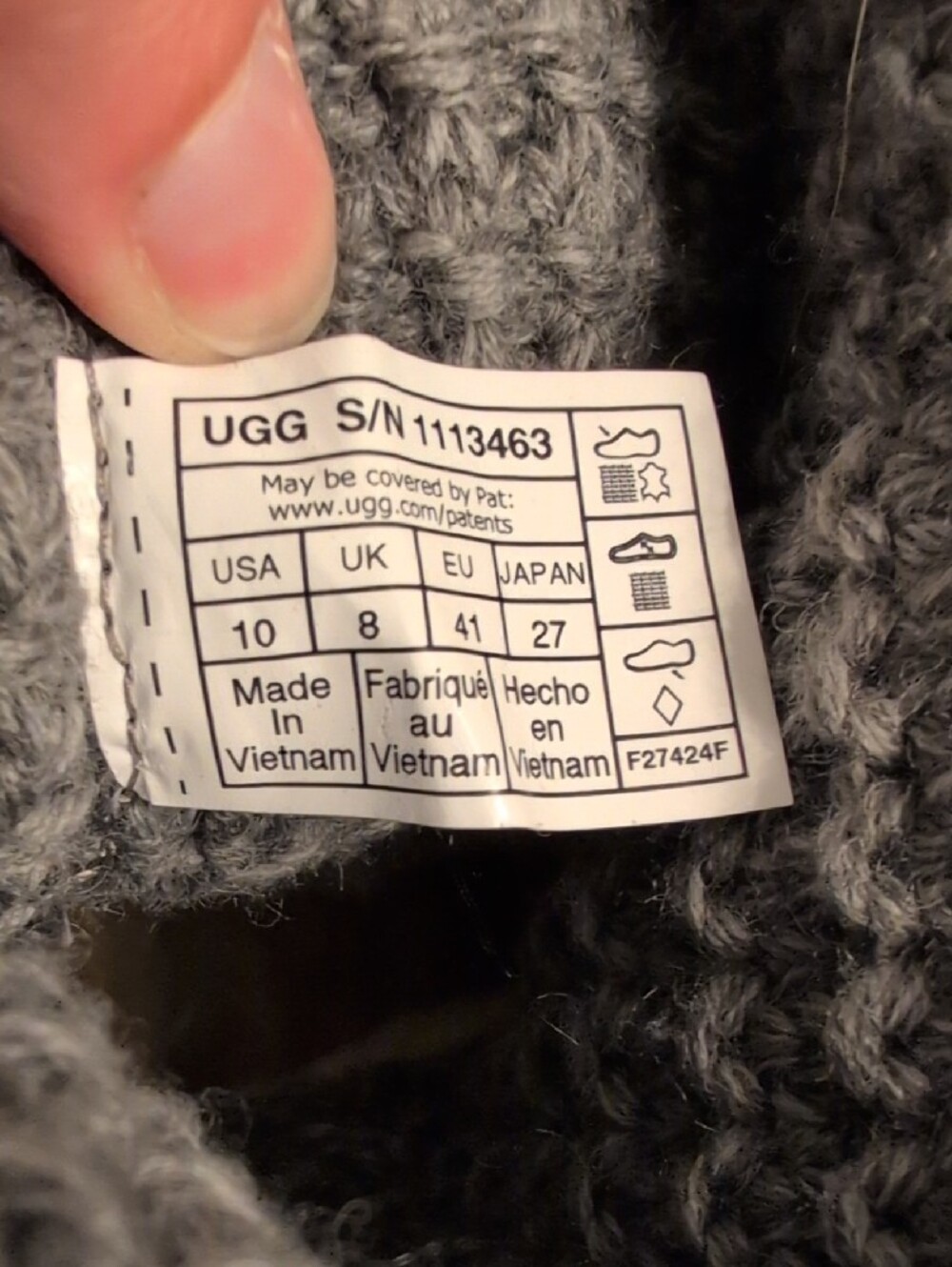 Ugg Women's Knit-Cuff Ankle Winter Boot with Buckle - Gray - Picture 5 of 5